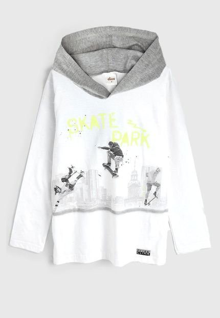Camiseta Elian Infantil Skate Branca - Marca Elian