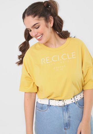 Camiseta Colcci Recicle Amarela