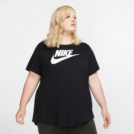 Plus Size - Camiseta Nike Essential Futura Preta - Marca Nike