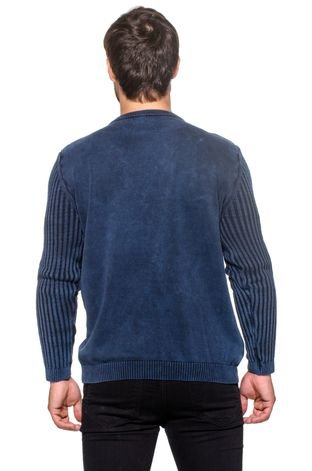 Suéter Masculino Tricô Algodão Dinamarca 7153  Azul