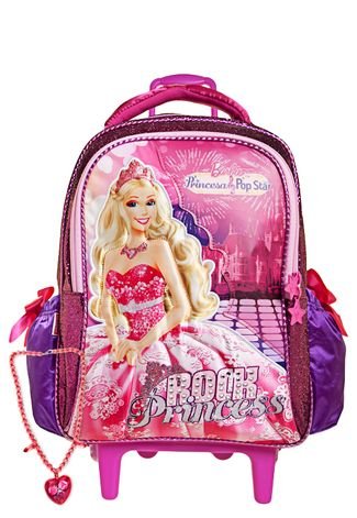 Mochilete Barbie A Princesa e A Pop Star G Rosa