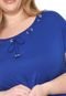 Blusa Cativa Plus Ilhoses Azul - Marca Cativa Plus