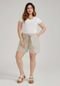Shorts Sarja Clochard Plus Size com Cinto - Marca Lunender