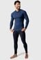 Camisa Térmica Adulto Masculina Segunda Pele Praia Surf Proteção Uv RLC Modas Azul Marinho - Marca RLC Modas