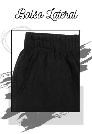Kit 2 Shorts Feminino Praia Tactel Bolso Lateral Esporte Liso Soltinho