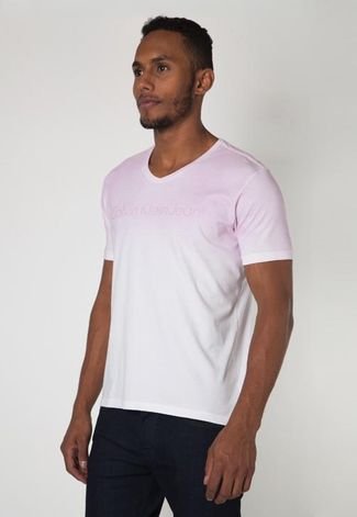 Camiseta Calvin Klein CKJ Jeans Basic Rosa