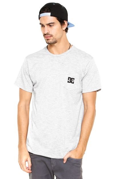 Camiseta DC Shoes Pocket Flame Cinza - Marca DC Shoes