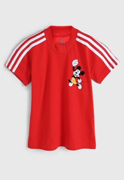Camiseta adidas Performance Infantil Disney Mickey Vermelha/Branco - Marca adidas Performance