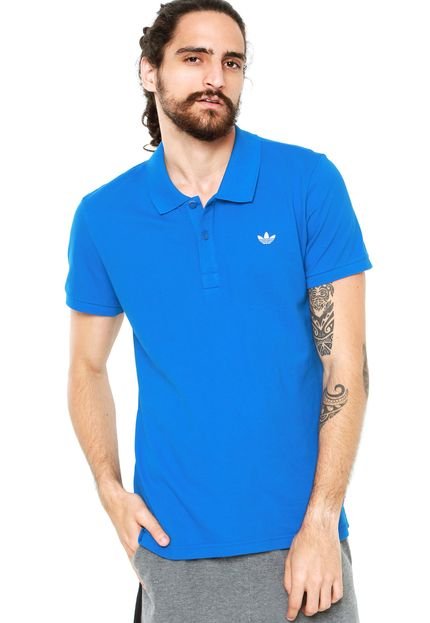 Camisa Polo adidas Originals Trefoil Azul - Marca adidas Originals