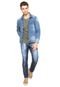 Calça jeans Rock Blue Slim Pespontos Azul - Marca Rock Blue