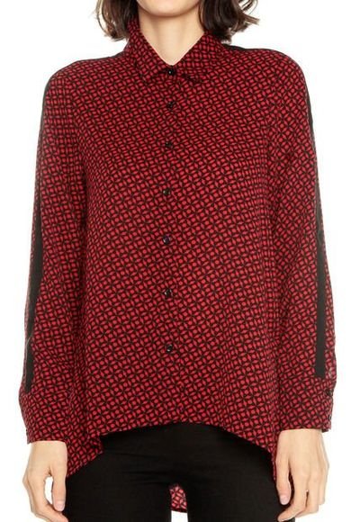Blusa rojo top con negro