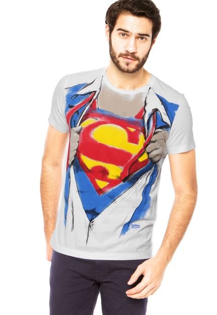 Camiseta Fashion Comics Superman Branca - Marca Fashion Comics