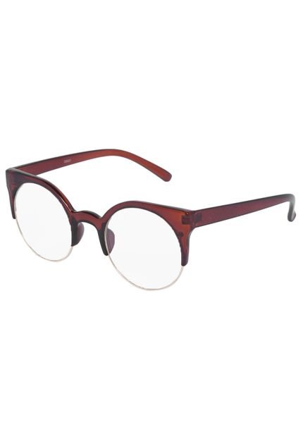 Óculos Receituário FiveBlu Redondo Marrom - Marca FiveBlu