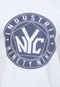 Camiseta Industrie NYC Circle Branca/Azul-Marinho - Marca Industrie