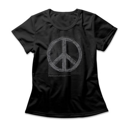 Camiseta Feminina Peace - Preto - Marca Studio Geek 