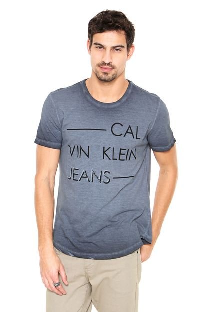 Camiseta Calvin Klein Jeans Estampada Azul - Marca Calvin Klein Jeans