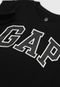 Camiseta Manga Curta GAP Logo Preta - Marca GAP