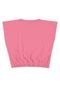 Blusa Cropped Manga Curta Juvenil Feminina Gloss Rosa Pink - Marca Gloss