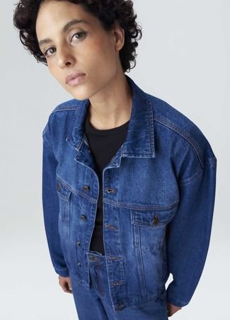 Jaqueta Osklen Jeans Boyfriend Azul