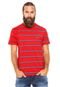 Camiseta Lacoste Listrada Vermelha/Azul - Marca Lacoste
