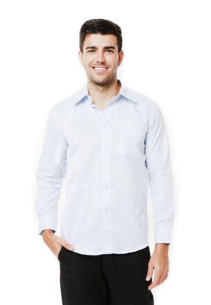 Camisa Social Lucca Salvatore Regular Fit Azul - Marca Lucca Salvatore