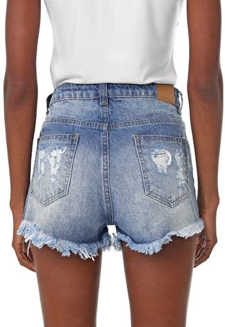 Short Jeans Aeropostale Destroyed Azul - Compre Agora