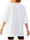 Camiseta Grande Blusa Academia Fitness Feminina Oversized Camisa streetwear Over Lisa Branca Branco - Marca MooBoo