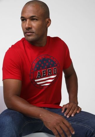 Camiseta Aeropostale Logo Vermelha - Compre Agora