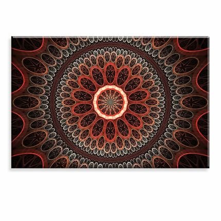 Tela  Decorativa em Canvas Love Decor  Mandala Red Multicolorido 90x60cm - Marca Wevans