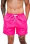 Short e Bermuda Praia Masculina Tactel Básico Mauricinho Moda Básica Rosa Pink Flourescente - Marca MooBoo