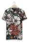 Camiseta Feminina Floral Camisa Premium Original Poliéster Preto - Marca W2 STORE