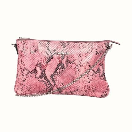 Bolsa Clutch Transversal em Couro Griffazzi Pink - Marca Griffazzi