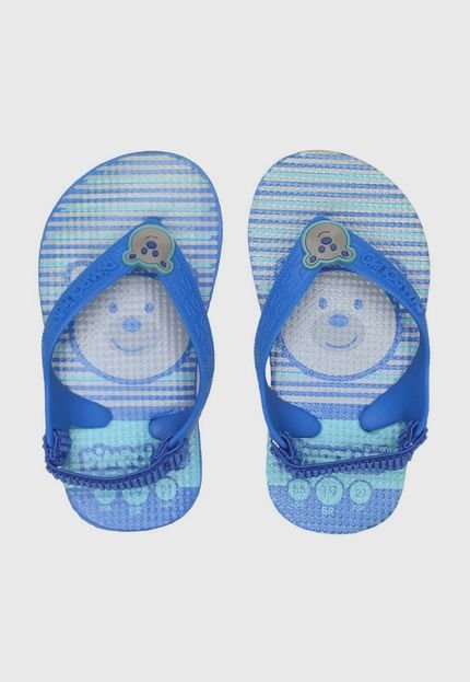 Chinelo Pimpolho Menino Praiana Baby Urso Azul - Marca Pimpolho