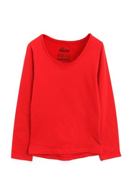 Blusa Elian Menina Lisa Vermelha - Marca Elian