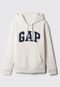 Blusa de Moletom Fechada GAP Logo Off-White - Marca GAP