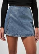 Short Saia Jeans Com Brilho Molhado - Marca Youcom