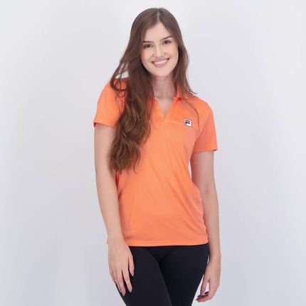 Camiseta Polo Fila Fbox Feminina Laranja - Marca Fila