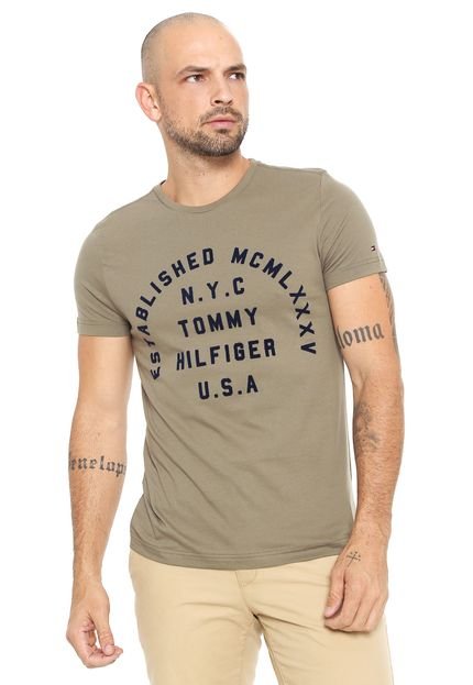 Camiseta Tommy Hilfiger Estampada Verde - Marca Tommy Hilfiger