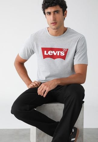 Camiseta Levis Logo Cinza