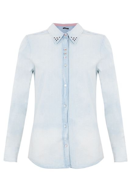 Camisa Jeans Tachas Azul - Marca Pop Touch