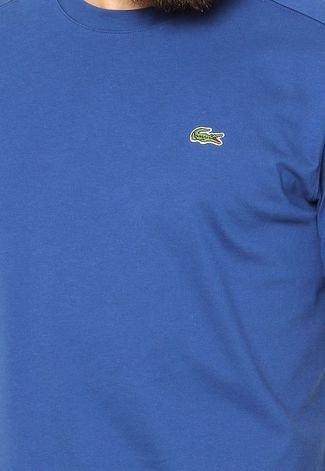 Camiseta Manga Curta Lacoste Lisa Azul
