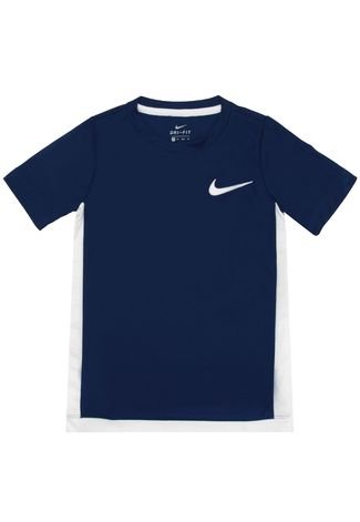 Camiseta Nike Menino Liso Azul-Marinho