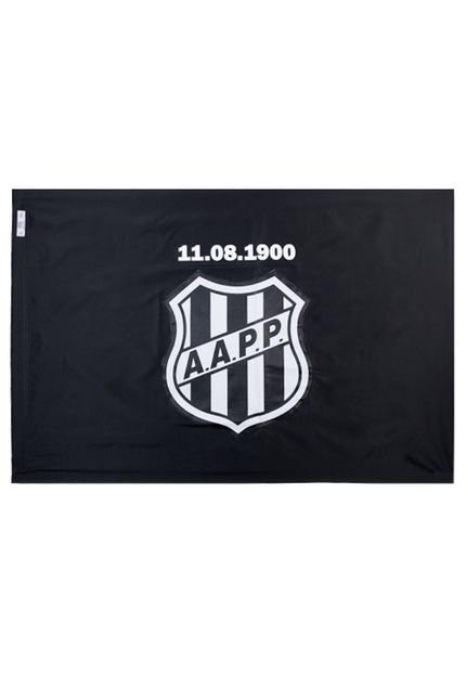 Bandeira Licenciados Futebol Ponte Preta 3 panos (192x135) frente e verso Preta/Branca - Marca Licenciados Futebol