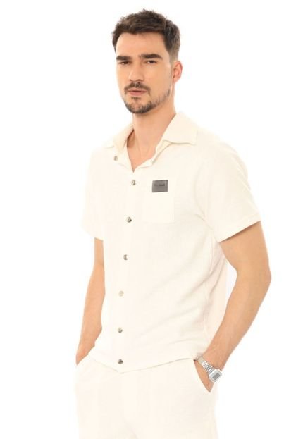 Camisa Masculina Brohood Moletom Com Textura Off-white - Marca Brohood