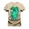 Camiseta Plus Size Algodão Premium Estampada Monstros Paz - Bege - Marca Nexstar