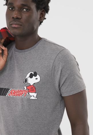 Camiseta Snoopy Estampada Grafite
