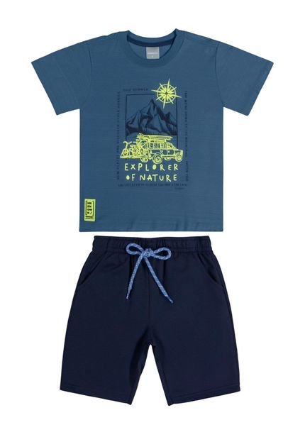 Conjunto Explorer of Nature Infantil para Menino Quimby Azul Marinho - Marca Quimby