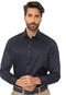 Camisa Aleatory Slim Lisa Azul-marinho - Marca Aleatory