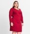 Vestido Plus Size Em Ribana Canelada Secret Glam Vermelho - Marca Secret Glam