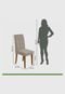 Conjunto Mesa Nevada 120 Tampo de Vidro 4 Cadeiras Celebrare Rovere Naturale/Off-White/Veludo Naturale Creme Móveis Lopas - Marca Móveis Lopas